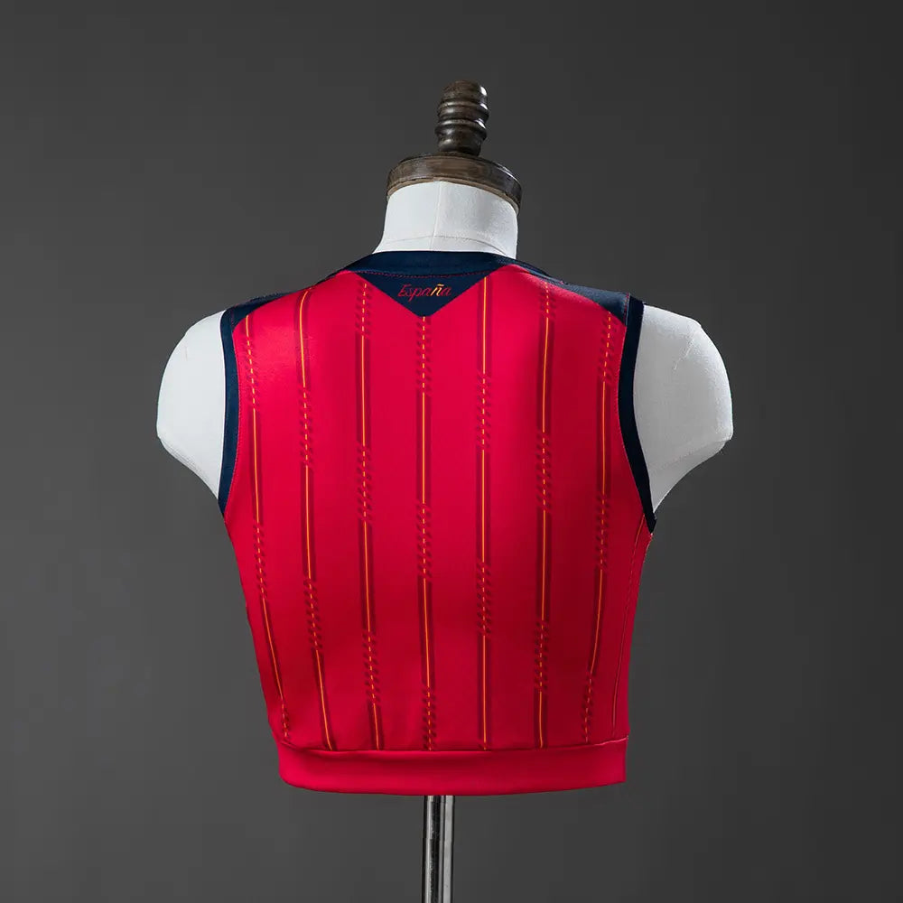 Camisa Feminina da Espanha Cropped 2026 Modelo Torcedora