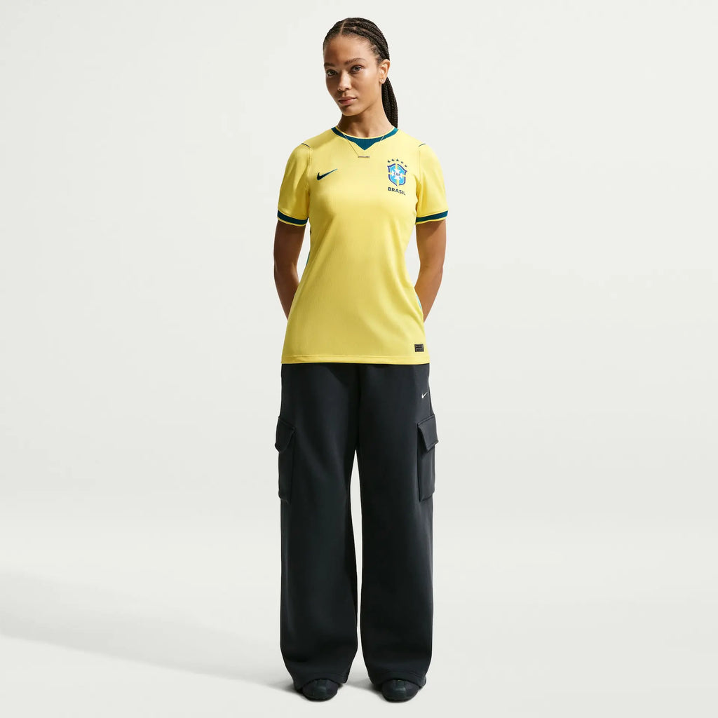 Camisa Feminina do Brasil Amarela Copa 2026 Modelo Torcedor