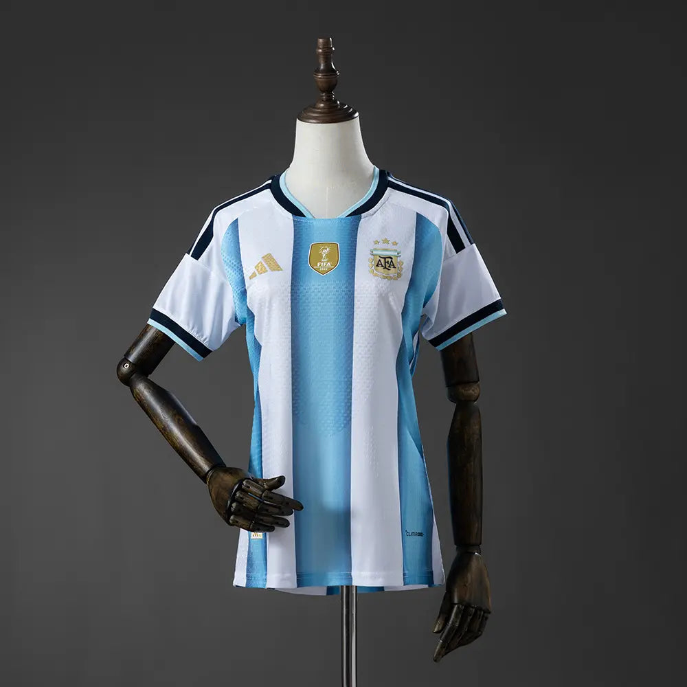 Camisa Feminina da Argentina Copa 2026 Modelo Torcedora