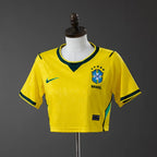 Camisa do Brasil Feminina Cropped Copa 2026