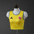 Camisa Feminina da Colombia Cropped Copa 2026 Modelo Torcedora