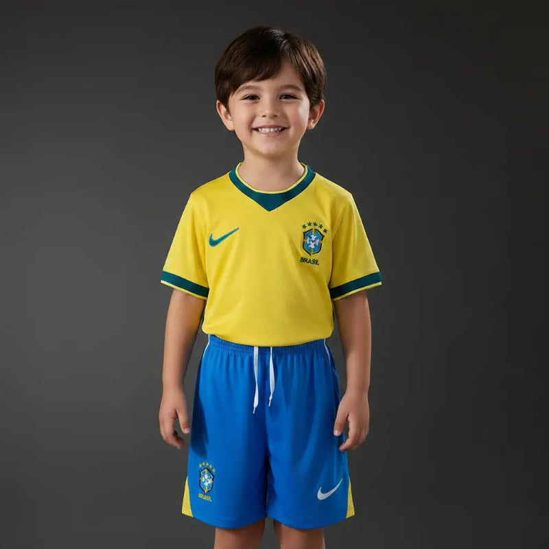 Conjunto Infantil do Brasil Amarelo Copa 2026