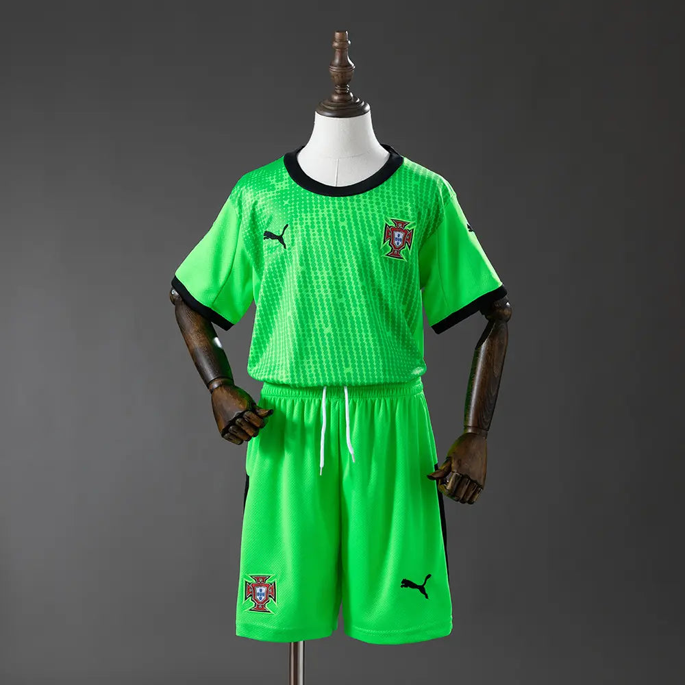 Conjunto Infantil do Portugal Verde Fluorescente Copa 2026