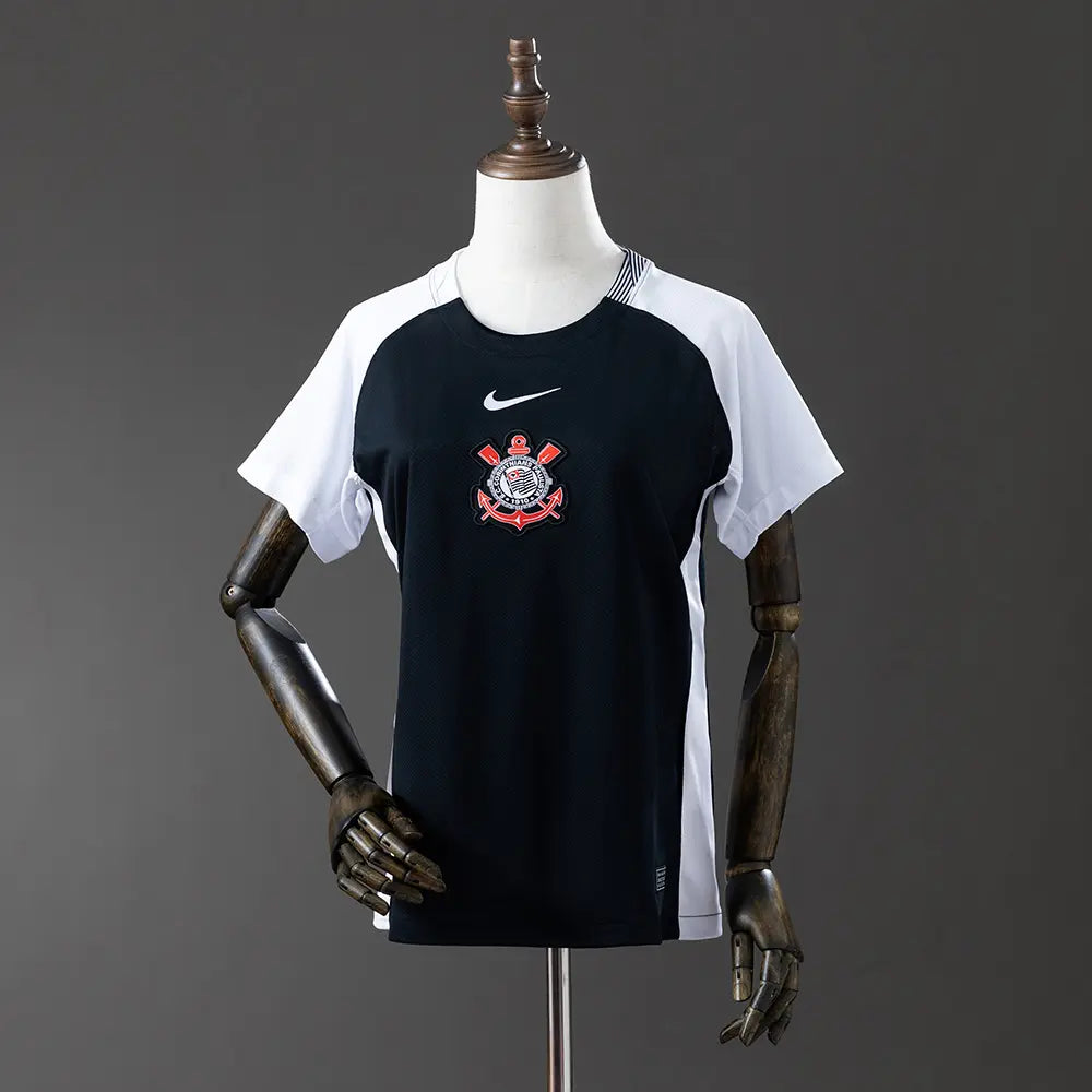 Camisa Feminina do Corinthians Home 2025/26 Modelo Torcedor